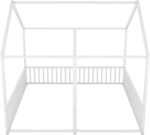 URKV Twin Floor Bed House Frame for Kids | Two-Person Metal Play Bed with Slatted Rails | Low Profile Toddler Bed for Siblings & Co-Sleeping | Modern Children’s Bedroom Furniture - Image 7