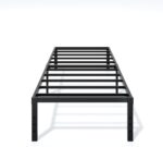 URKV Metal Twin Platform Bed for Bedroom | Sturdy Metal Single Bed Frame for Guest Room | Black - Image 2