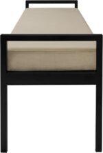 URKV Upholstered Bench with Metal Leg | Bench for Living Room & Bedroom | Decorative Home Furniture (Fawn) - Image 5