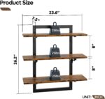 URKV Wall Mounted Wooden Shelf for Kitchen Storage Organizer Pantry Jars Coffee Tea and Home Décor Display | Kitchen Wall Shelf Wooden Floating Storage Rack for Spices Jars - Image 2