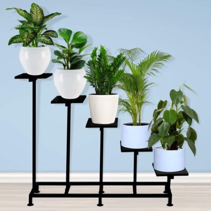 URKV Basket Unicorn Plant Stand | Premium Strong and Durable Flower Pot stand for Home Garden, Outdoor Balcony Indoor Living Room Decor | Gamla Stand (Black)