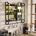 URKV Wall Mounted Bathroom Shelf with Towel Bar & Hooks | Floating Storage Organizer for Toiletries, Towels & Bathroom Essentials - Image 7