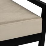URKV Upholstered Bench with Metal Leg | Bench for Living Room & Bedroom | Decorative Home Furniture (Fawn) - Image 8
