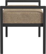 URKV Modern Upholstered Bench with Metal Frame – Fabric Cushioned Entryway Bench for Living Room, Bedroom, Hallway, Dining & Office - Image 6