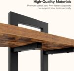 URKV Wooden Floating Wall Shelves with Metal Brackets | Industrial Wall Mounted Storage Rack for Home Décor, Books, Plants & Collectibles - Image 7