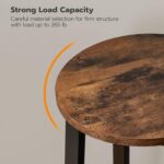 URKV Wooden Bar Stool Set for Kitchen Island, Bar, Dining & Café – Heavy Duty Metal Frame | High Stools for Breakfast Counter (Set of 2) - Image 4