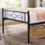 URKV Metal Bed Single Size Without Storage | Wrought Iron Single Cot Bed for Bedroom with Headboard and Footboard | Matte Finish Black - Image 7