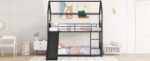 Metal Bunk Bed for Kids | Twin Over Twin Metal Bunk Bed with Slide for Bedroom - Image 3
