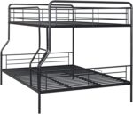 Metal Twin Over Full Bunk Bed for Kids – Heavy Duty Metal Frame with Safety Guardrails & Ladder | - Image 2