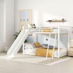 Metal Bunk Bed for KidsTwin Over Twin with Slide – Heavy Duty Steel Frame, Guardrails & Ladder | - Image 6