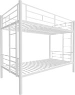 Loft Bunk Bed Twin Over Twin Size with Ladder and Guardrail FOR KIDS | - Image 5