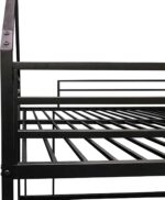 Metal Kids Bunk Bed with Slide & Ladder – House Shaped Twin Over Twin Bed Frame for Boys & Girls | - Image 2