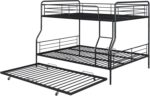 Twin Over Full Metal Bunk Bed with Pull-Out Trundle – Heavy Duty Steel Frame, Safety Guardrails & Ladder | - Image 6