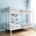 Loft Bunk Bed Twin Over Twin Size with Ladder and Guardrail FOR KIDS | - Image 2