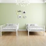 Loft Bunk Bed Twin Over Twin Size with Ladder and Guardrail FOR KIDS | - Image 4